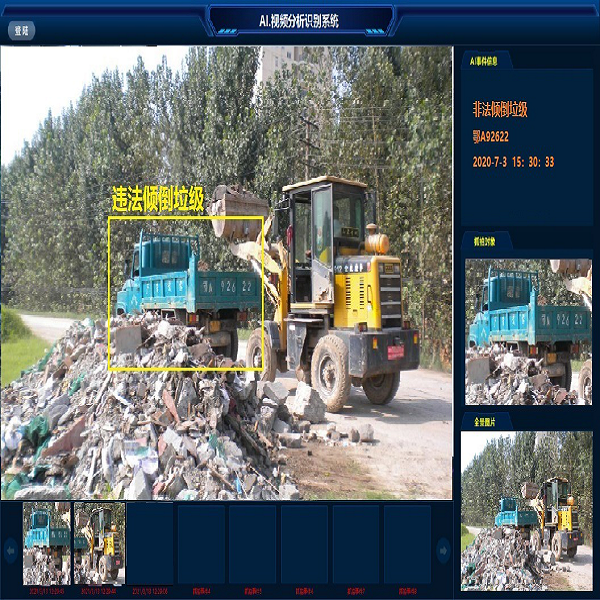 車輛違規傾倒垃圾AI識別抓拍解決方案